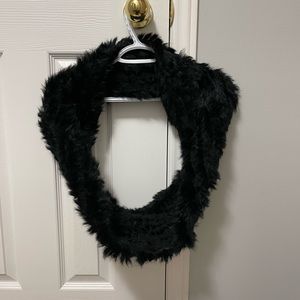 Black fur scarf